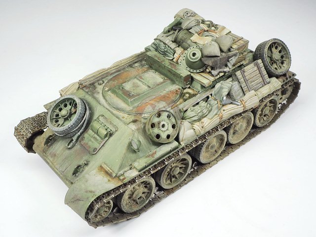 Panzer Art 135 T 34 T Tyagach Tractor T 34 Improvised Arv Stowage Wwii