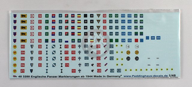 Peddinghaus 1/48 British Tank Markings and Nicknames Normandy 1944 WWII ...