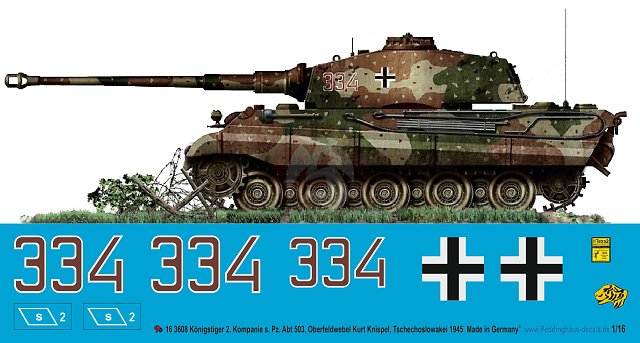 Peddinghaus 1 16 Tiger Ii Tank Markings Kurt Knispel 2 Komp S Pz Abt 503 3608 Ebay