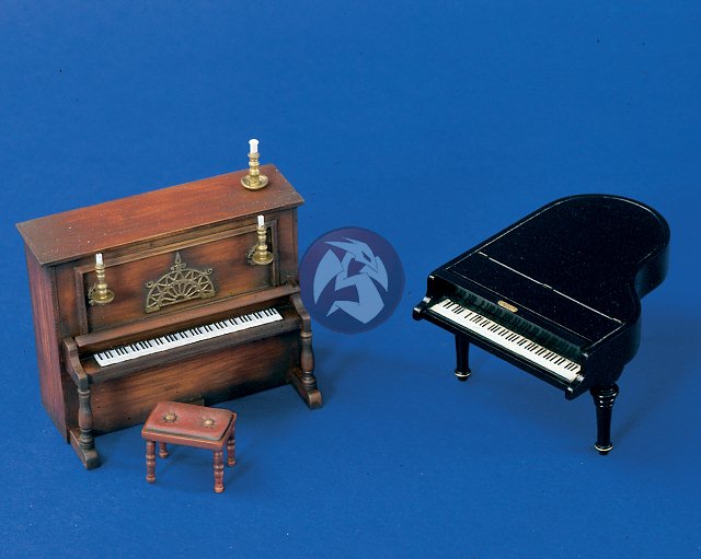 Verlinden 1/35 Pianos (2 types, 1 Grand and 1 Upright Piano) [Resin ...