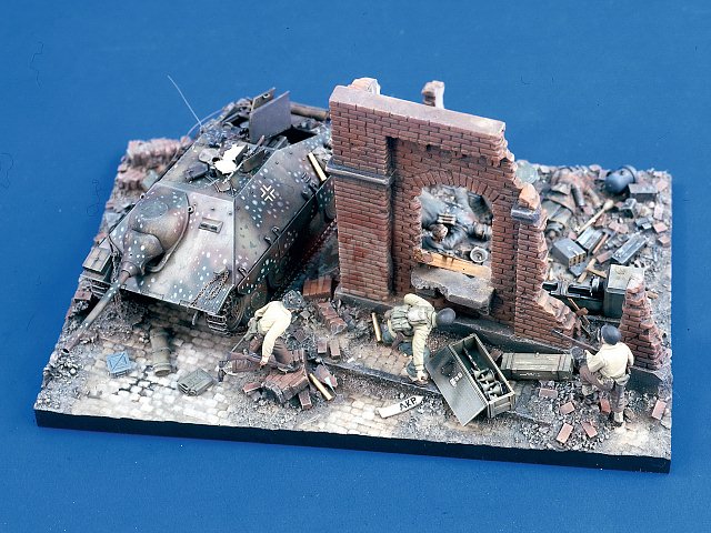 Verlinden 1/35 Street Section with Workshop Ruin WWII Diorama Base (3 ...